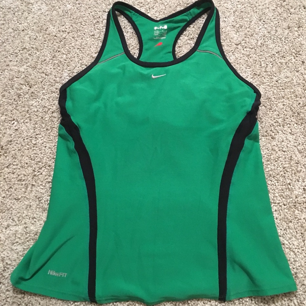 Green Nike running top